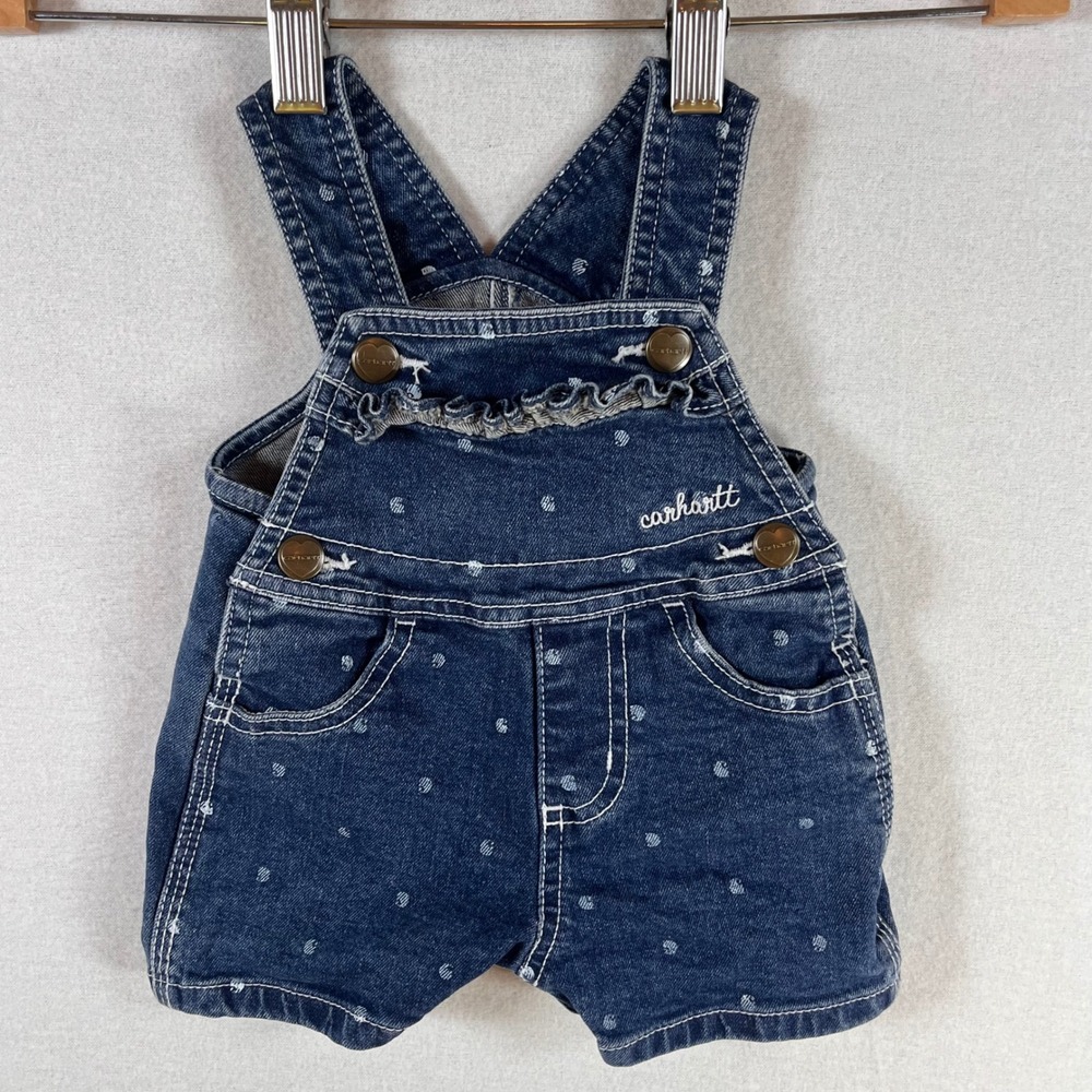 Carhartt Baby Denim Shortalls 3M Ruffle Bib